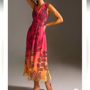 NWT!! Anthropologie V-Neck Ombre Maxi Dress size M